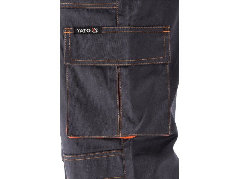 Брюки рабочие YATO YT-80401, серо-оранжевые, 245 г/м², размер S