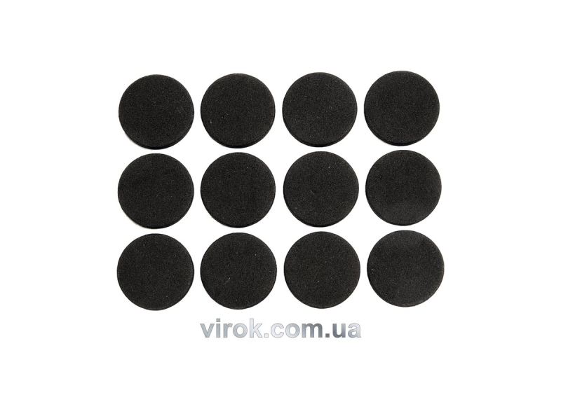 Протектор самоклеючий антиковзкий VOREL : 28мм, набір 12шт. (чорні) [60/720]