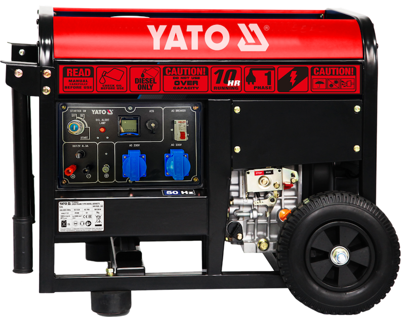 Генератор струму дизельий YATO: P= 3.2 кВт, U= 230 V AC (YT-85423)