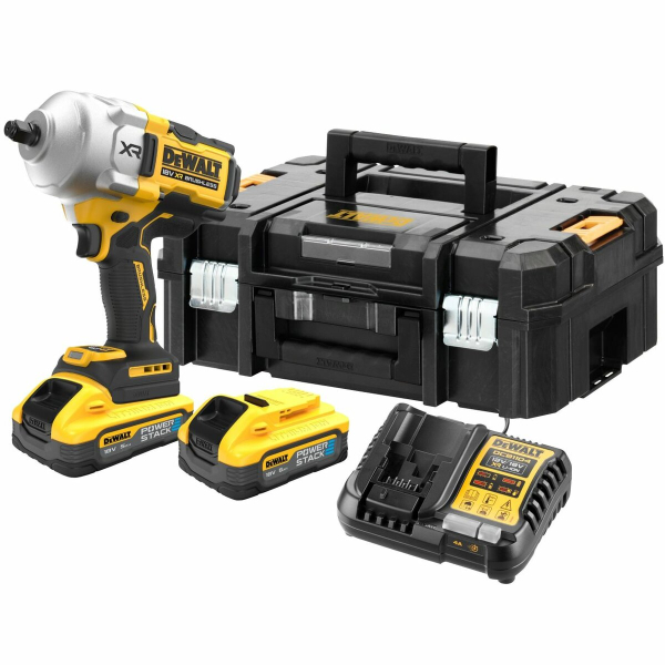 Гайкокрут аккумуляторный безщеточный ударный DeWALT18 В XR Li-lon 1/2" 2372 Нм 2 АКБ 5 Агод + ЗП кейс