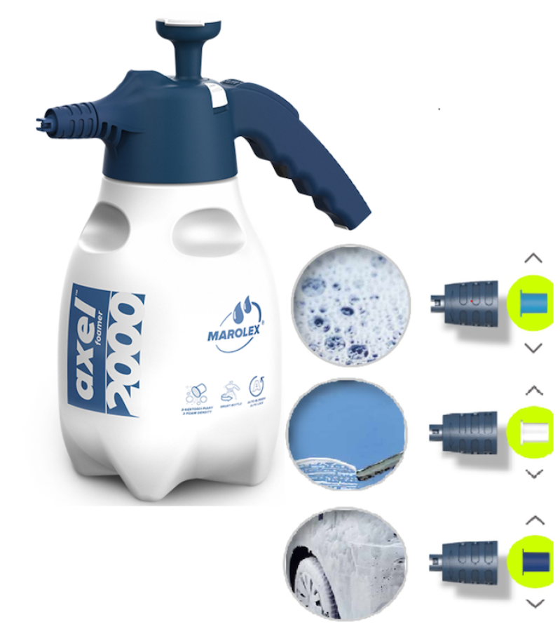Піногенератор ручний MAROLEX Axel Acid 2000 : 2 л, 0,4MPa, VITON. 3 режими піни
