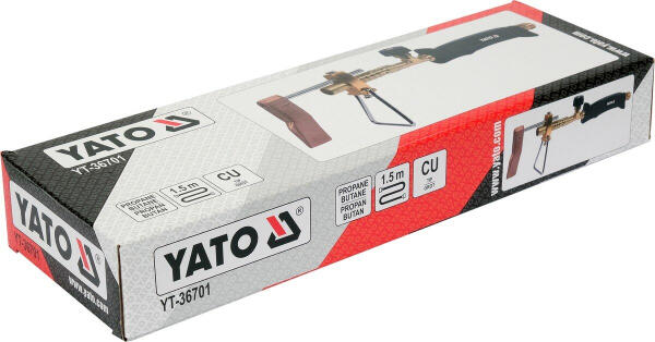 Паяльник газовый для кровельных работ YATO с нагревательным наконечником и шлангом - 1,5 м (YT-36701)