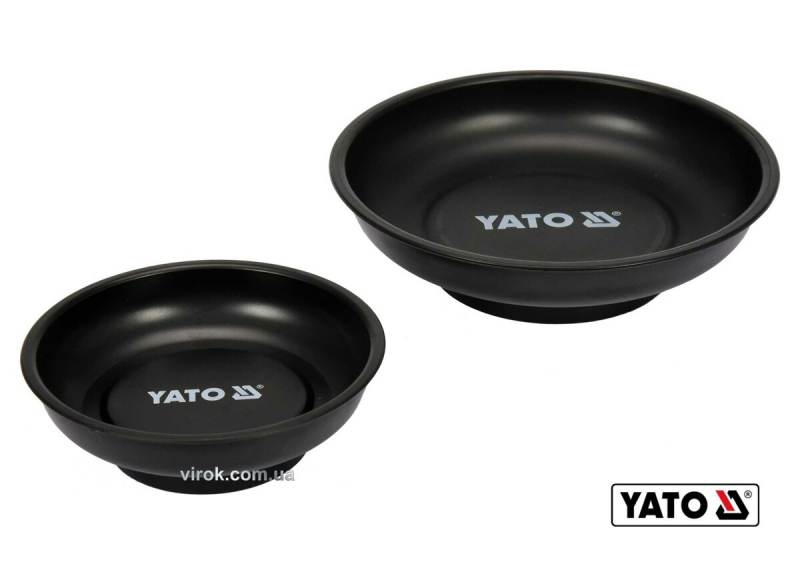 Миски магнітні круглі YATO : Ø= 150 і 108 мм, 2 шт [6/24]