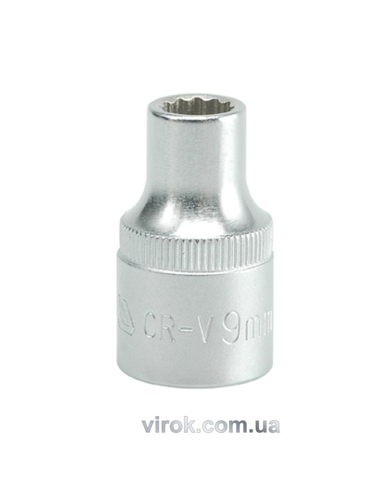 Головка торцева 12-гранна YATO : квадрат 1/2", М= 9 мм, L= 38мм [12/120/240]