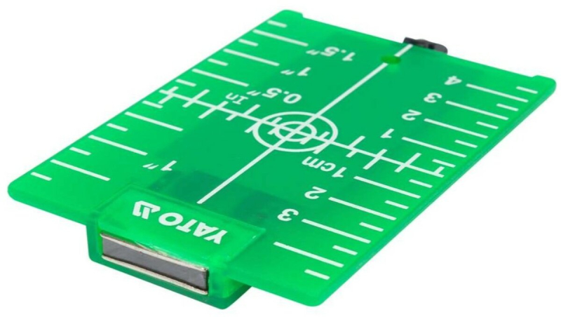 Пластина прицільна для нівеліра зелена YATO 105х 75х 3,2 мм