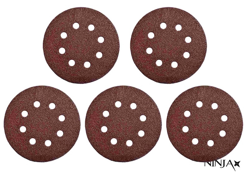 Круг шліфувальний самозачепний 8 отворів NINJA : Ø180 мм. Р100. універсальний Уп. 5 шт.