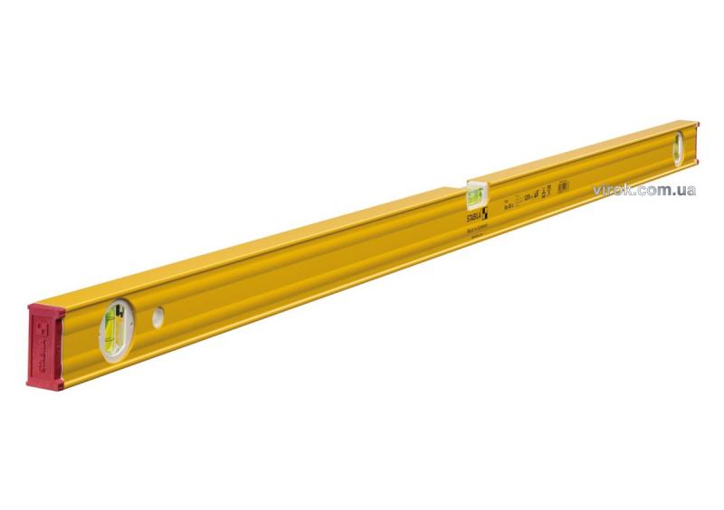 Рівень STABILA Type 80 AS-2 : L= 100 см, 3 капсули. ударостійкий профіль (ребр.жостк) ковпачки