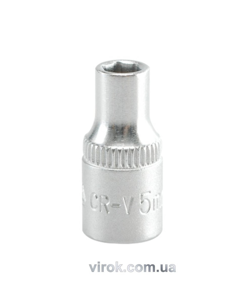 Головка торцева 6-гранна YATO : квадрат 1/4", М= 5 мм, L= 25 мм [24/240/400]