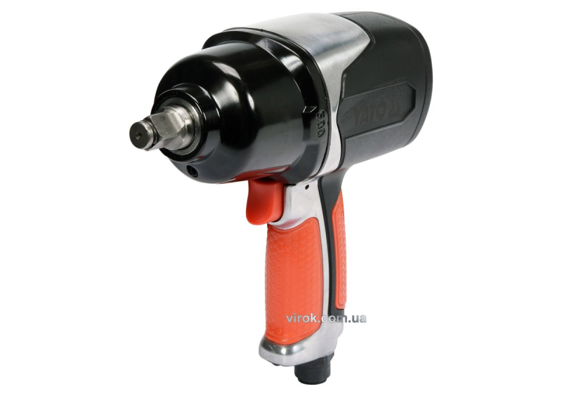 Гайковерт ударний пневматичний YATO : квадрат 1/2", F=680 Nm, роб. тиск- 6,3 Bar при 184 л/хв