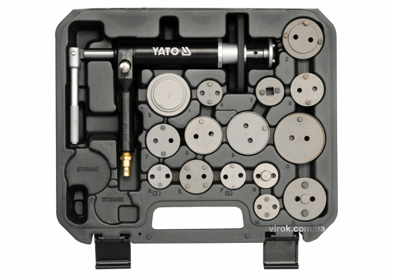 Гальмівні затискачі YATO пневматичні, 16 елементів