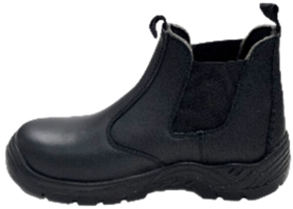 Чоботи низькі робочі з полірованої спилок шкіри YATO CHELSEA розм. 45, чорні з поліуретанов підошвою (YT-807757)