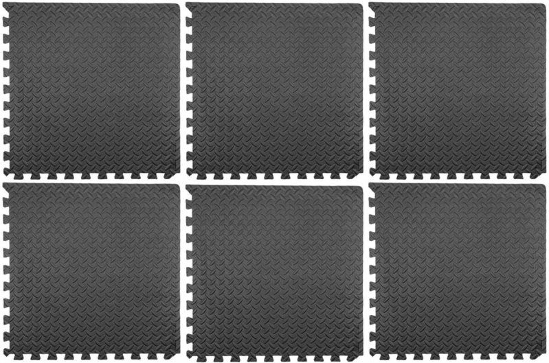 Килимки підстилкові YATO, 60х 60 см, t= 12 мм, 6 шт., з'єднуються "ластівковим хвостом" [6]