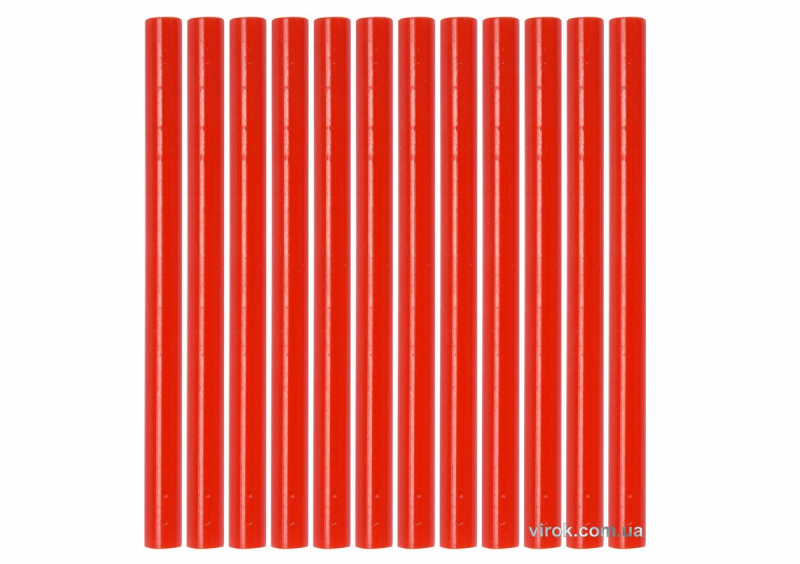 Стержні клейові YATO Ø=7,2 x 100 мм, червоні : уп. 12 шт. [50]