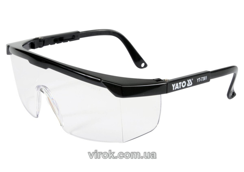 Окуляри захисні YATO відкриті, прозорі на оправі [12/240/1440]