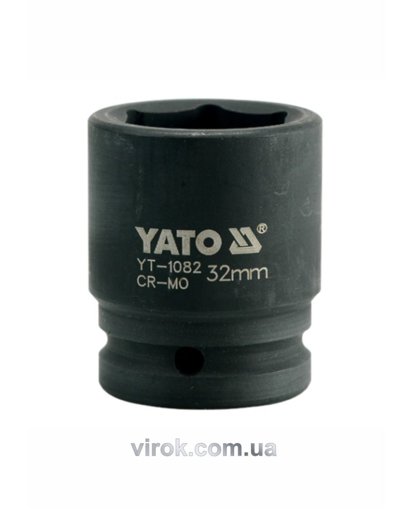 Головка торцева ударна 6-гранна YATO : квадрат 3/4", М= 32 мм, L= 56 мм