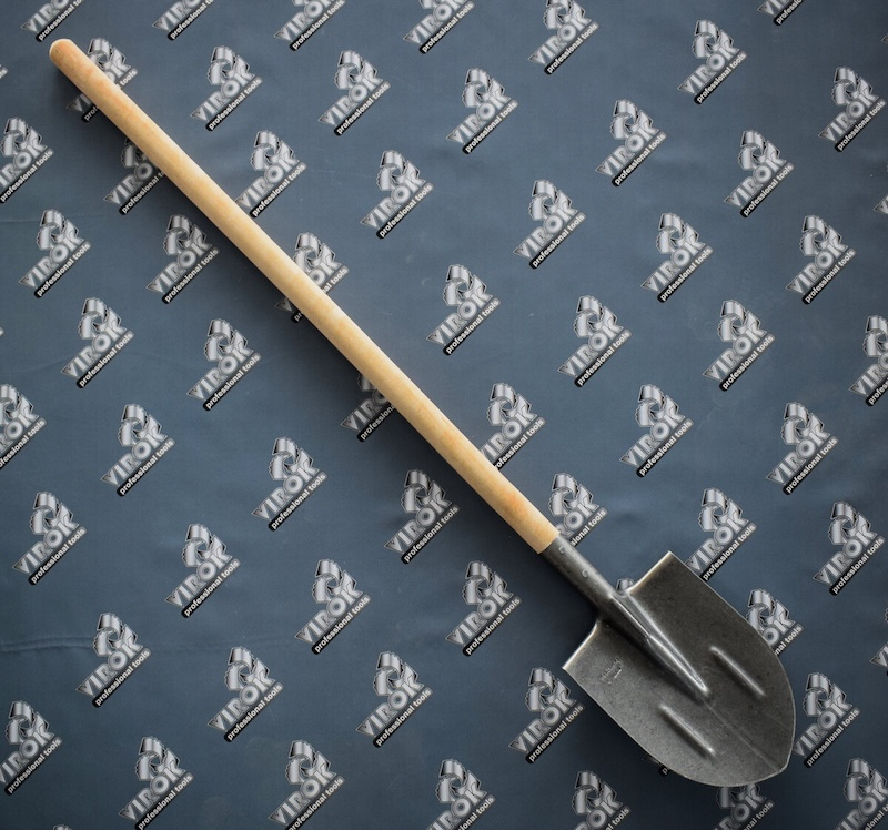 Лопата штикова VIROK з держаком РС (рейкова сталь)