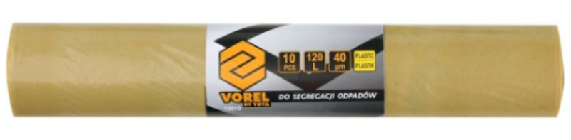 Торбинки для пластмасових відходів VOREL, 60 л. 15 шт [30]