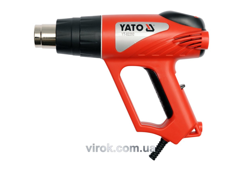 Фен технічний мережевий YATO : P= 2000 Вт 0~550°C, з регулятором темп-ри, 5 t°.реж + 6 аксесуари [5]
