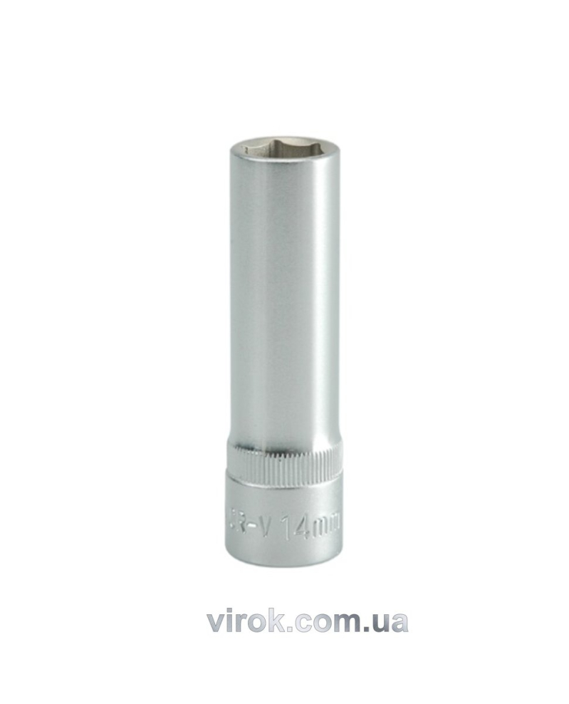 Головка торцева 6-гранна YATO : подовжена, квадрат 1/2", М= 14 мм, L= 76 мм