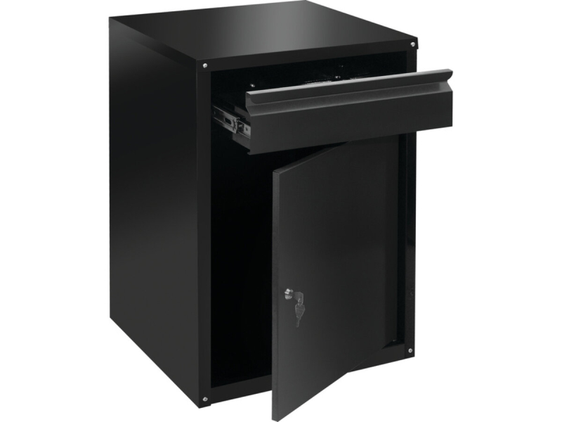 Шафа для майстерні з шуфлядою VOREL 775x 525x 485 мм, з лакованої бляхи [1]