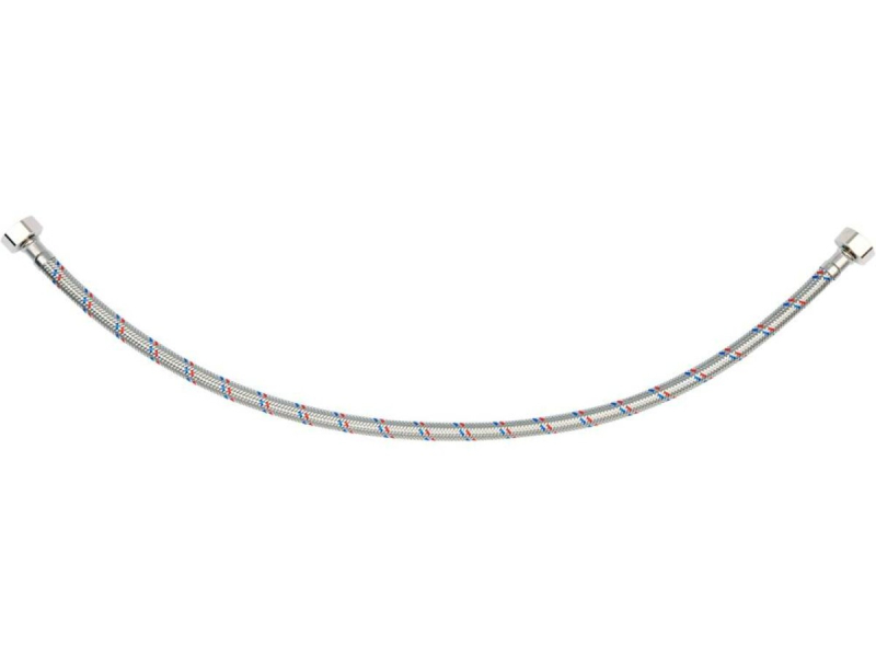 Шланг водопровідний з опліткою з нерж сталі FALA l= 600мм, Ø= 8/12, з'єднання F-1/2" х F-1/2" 1 МПа