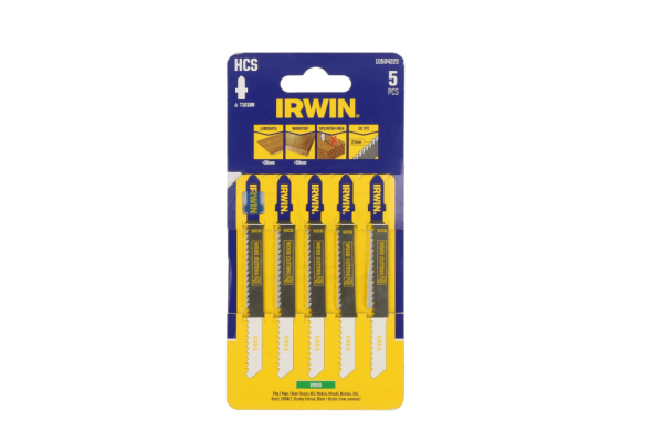 Холст для лобзика по дереву IRWIN Т101BR 10TPI 100 мм 5 шт. Т-хвостовик