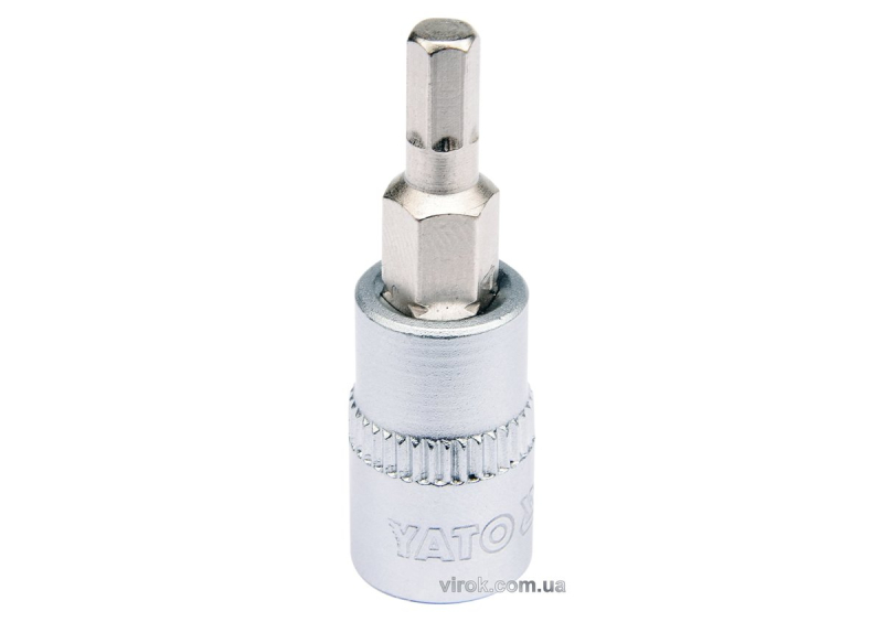 Головка торцева YATO квадрат 1/4". HEX M4, L= 37 мм