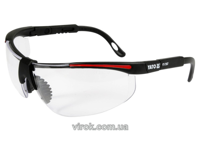 Окуляри захисні YATO відкриті, прозорі [12/240]
