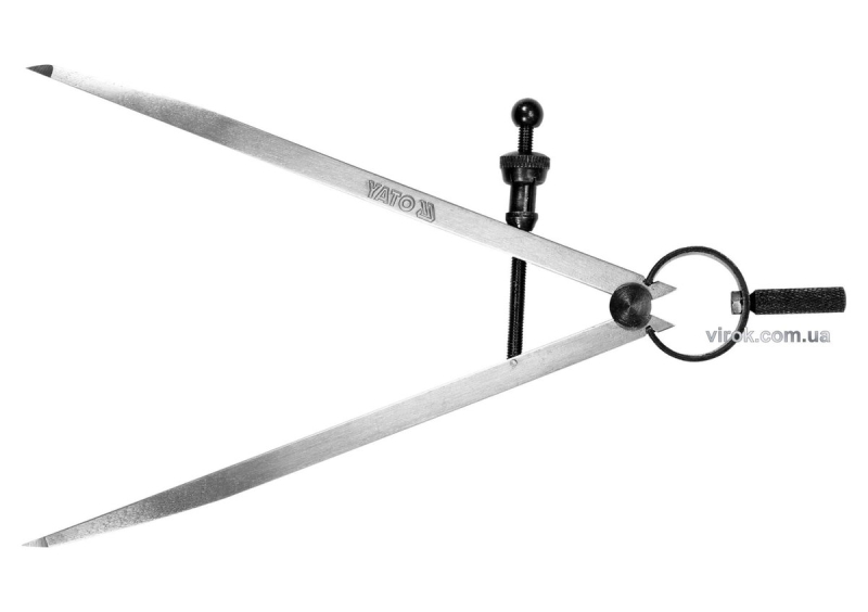 Циркуль розмічальний YATO : L= 200 мм, з гвинтовим фіксатором