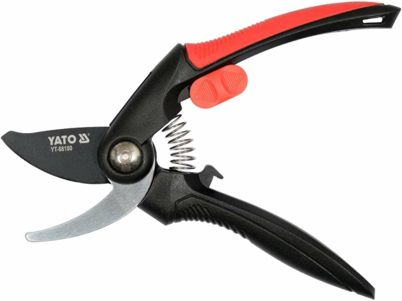 Секатор з округленими лезами YATO: до гілок Ø= 20 мм, L= 208 мм [12/48]