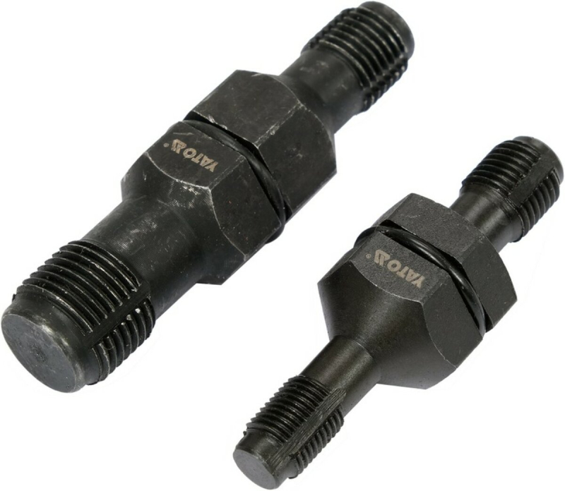 Набір для ремонту різьби свічок запалення YATO : M10x1 мм,M12x1,25 мм,M14x1,5 мм,M18x1,5 мм, 2 шт.