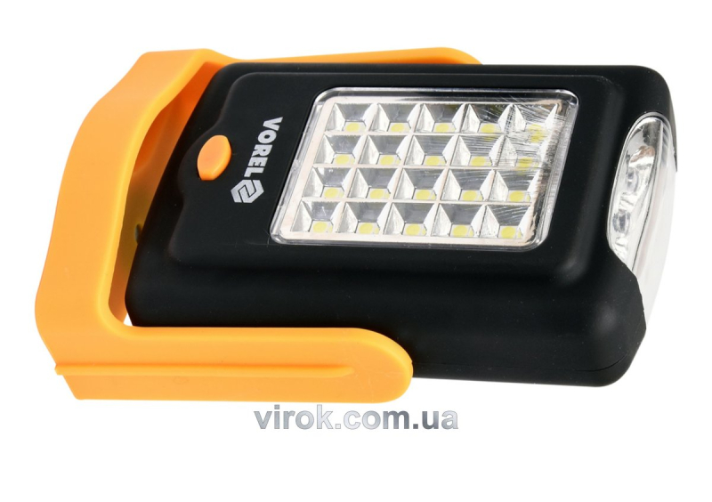 Ліхтар діодний з режимами 20+3 Vorel настільний на шарнірах батарейковий 3ААА х 1,5 В [12/48]