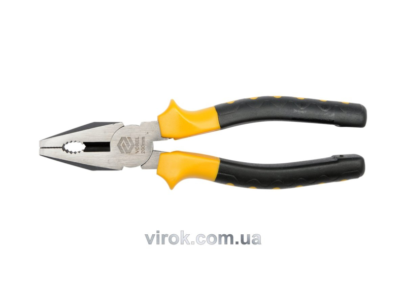 Плоскогубці універсальні VOREL з ізольованими ручками, l= 200 мм [6/60]