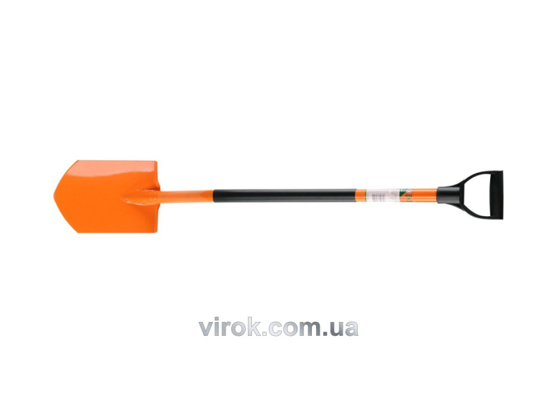 Лопата штикова FLO трапецев. 28х19,5 см з металевим держаком з пластик. захватом [140]