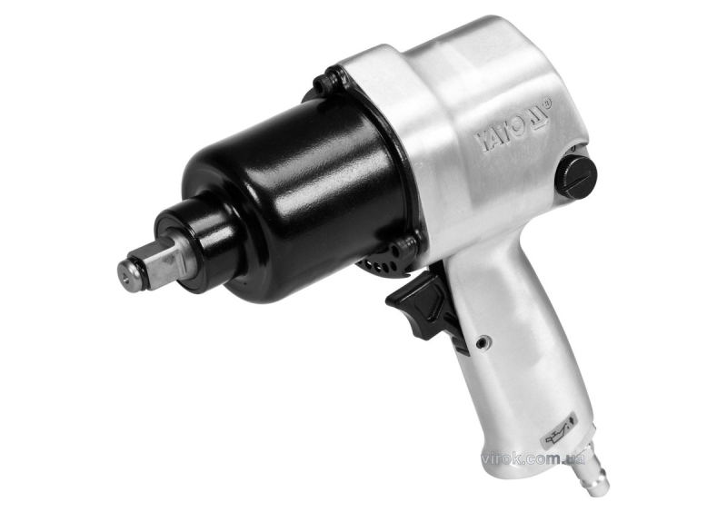 Гайковерт ударний пневматичний YATO : квадрат 1/2", F= 1000 Nm, роб. тиск- 6.3 Bar при 120 л/хв