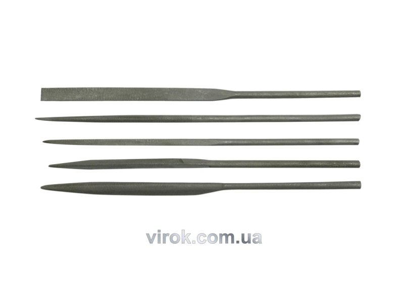 Надфілі VOREL : L= 4,0x160 мм, Без ручки, Набір 10 Шт/Уп. [25/100]