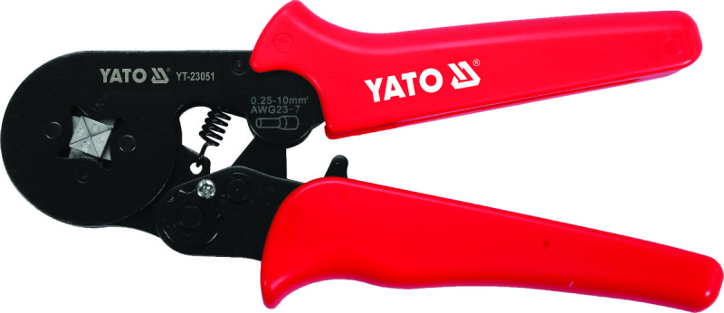 Кліщі для обтискання і зачистки проводів YATO, L= 175 мм, AWG 23-7; 0,25-10 мм² [10/40]