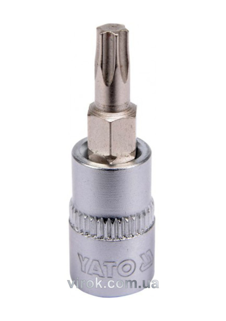 Головка торцева YATO квадрат 1/4 "TORX" Т25, L= 37 мм [150/600]