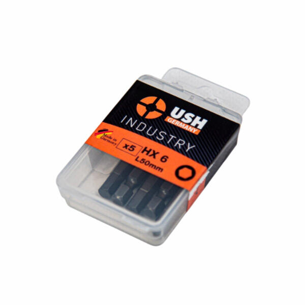 Насадка викруткова USH Industry тонке жало HEX SW 6 x 50 мм, подовжена Уп. 5 шт. (UUSE0013046)