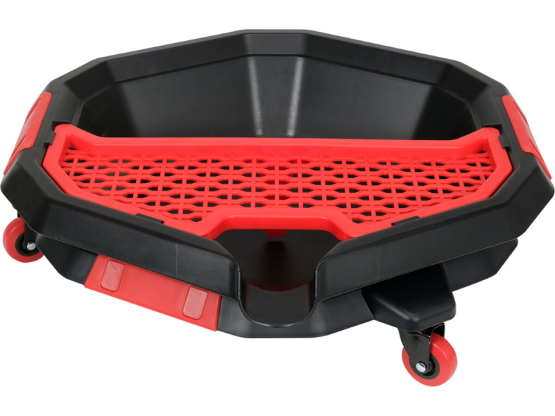 Миска для зливу оливи поліпропіленова YATO, V= 8 л, на 3-х колесах, 470х 137 мм [3/12]