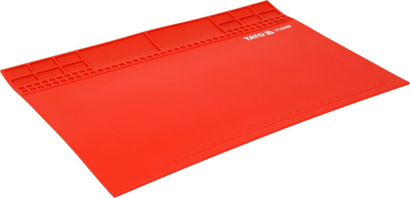 Підстилка для паяння YATO з жаростійкого силікону до 500°С, 350х250х2 мм, магн стрічка 345х47мм [50]