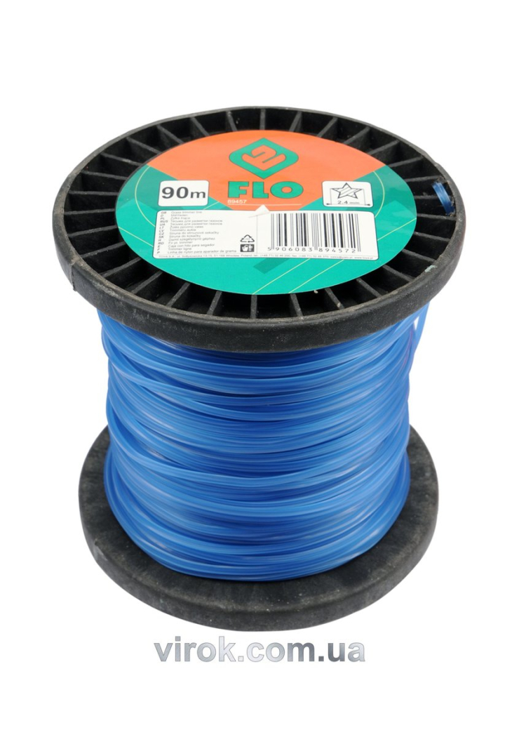 Жилка для тримера зірка FLO : Ø= 2.4 мм, l= 90 м (бобіна) [9/27]