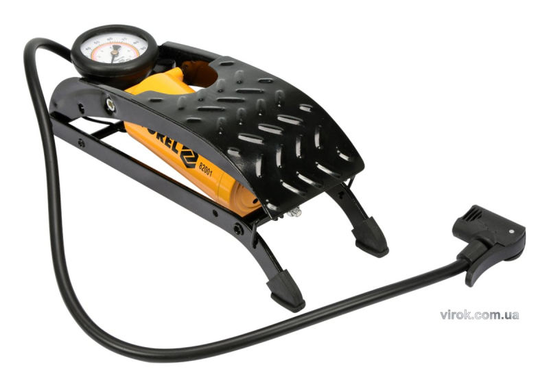 Насос ножний VOREL з манометром до P=7 Bar