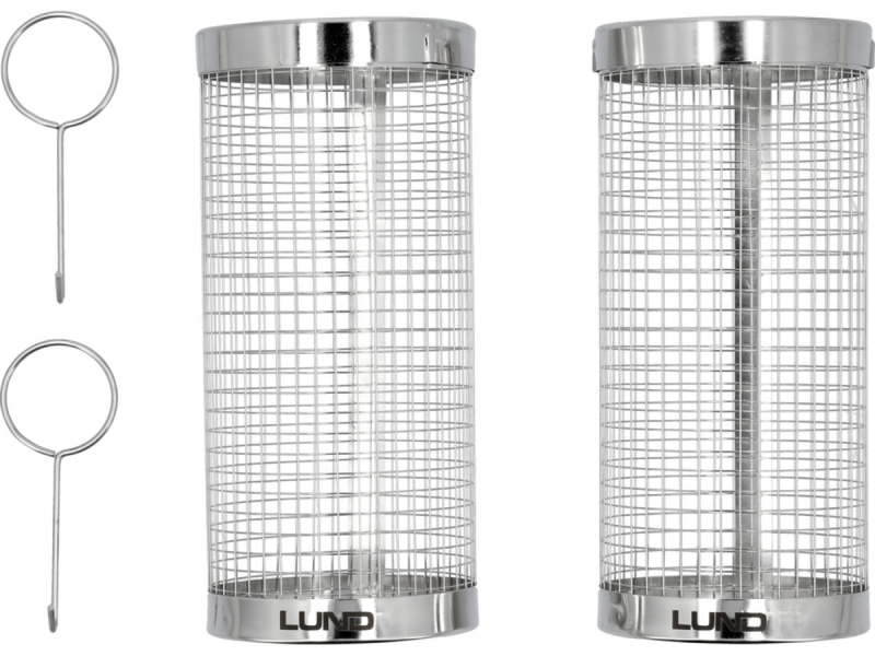 Кошики для гриля LUND Ø= 9 см, l= 20 см з нержавійочої сталі, 2 шт [12]