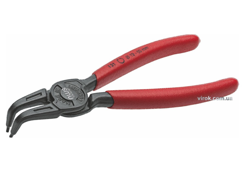 Знімач стопорних кілець NWS : вигнутий, L= 165 мм (зжим)