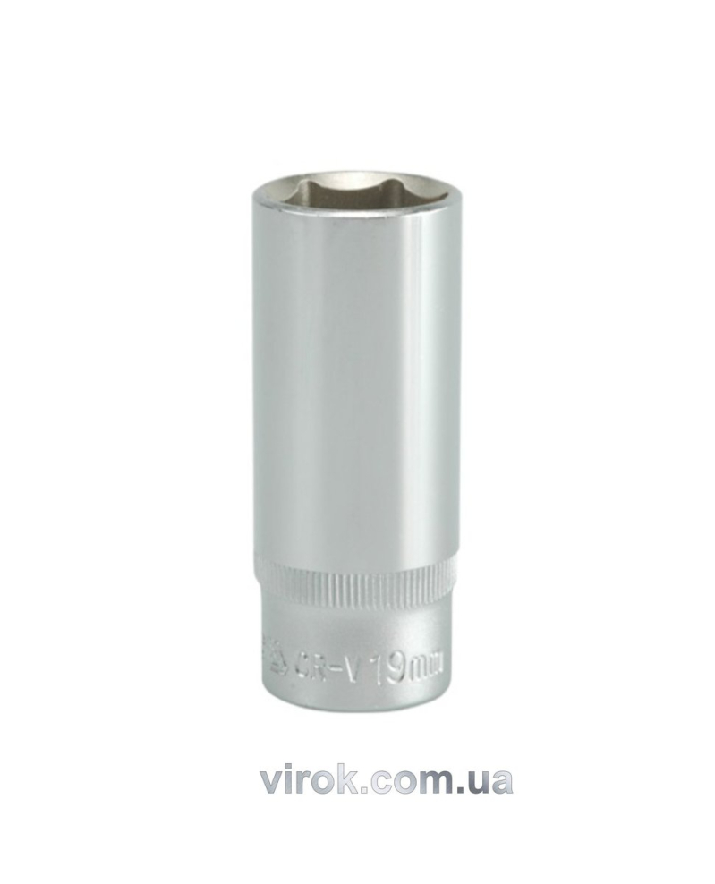 Головка торцева 6-гранна YATO : подовжена, квадрат 3/8", М= 19 мм, L= 63 мм