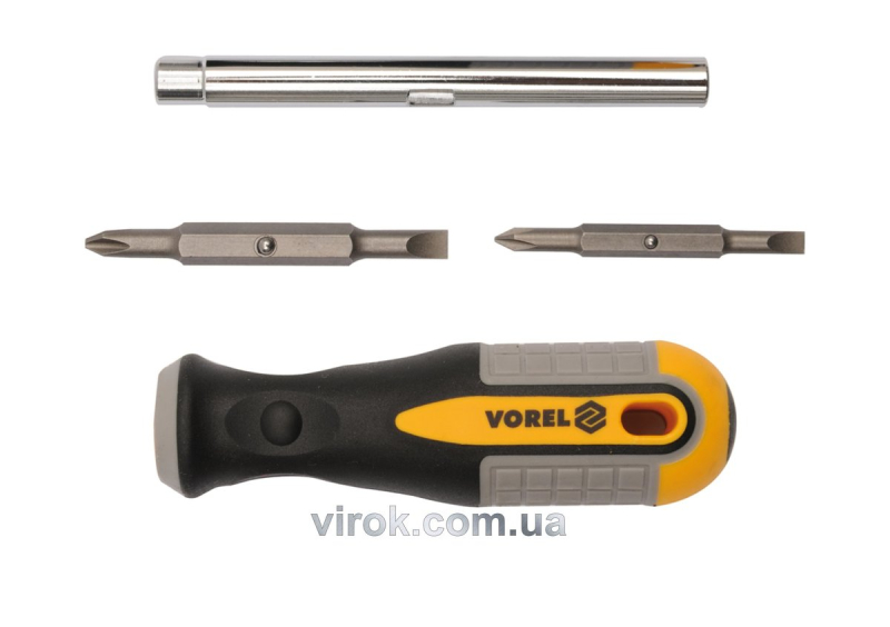 Викрутка двостороння VOREL : 6 в 1 Cr-V [12/72]