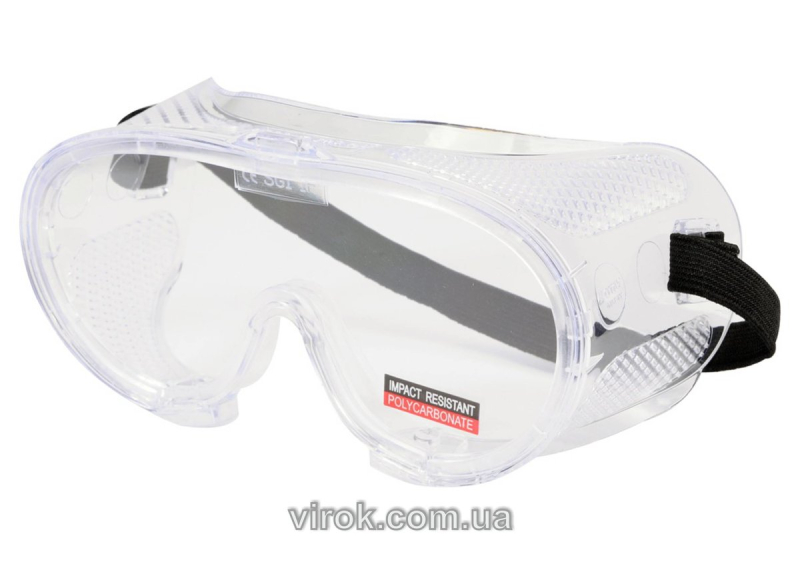 Окуляри захисні YATO прозорі з регул. еластичним пояском [20/200]