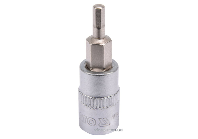 Головка торцева YATO квадрат 1/4". HEX M3, L= 37 мм [150/600]