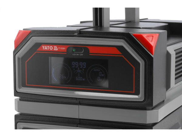 Портативная станция YATO 504 ВтГод, выход 600/1200Вт, порты: 230V AC, разные USB (YT-83091)
